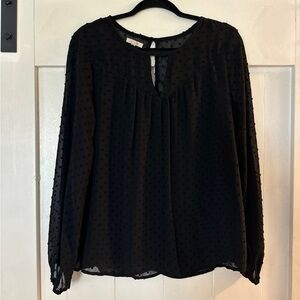 Maurices Black Textured Blouse